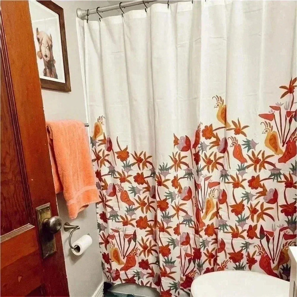 NWT Natalia Bird Shower Curtain White - OPALHOUSE designed with Jungalow - Picture 3 of 7